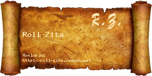 Roll Zita névjegykártya